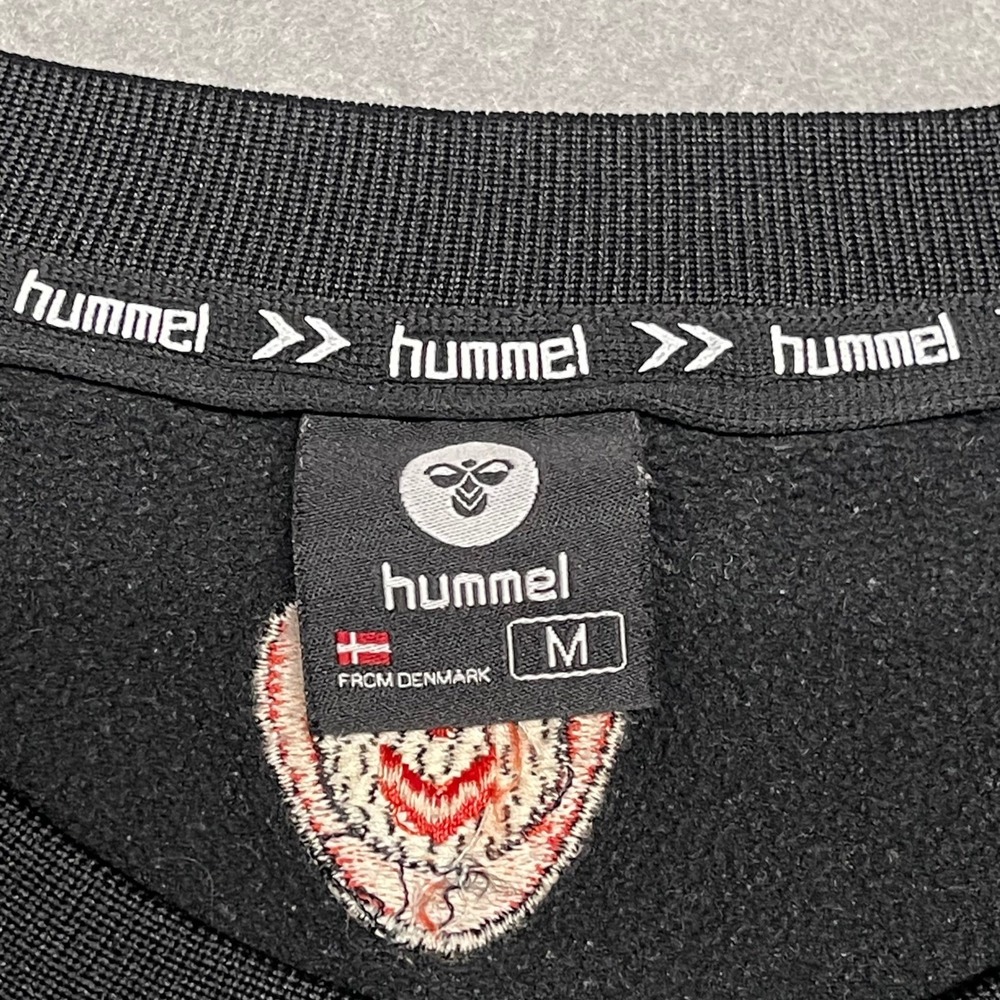 Hummel Sweatshirt Men Medium Black Athletic Training Top Therma Fleece Lined - Picture 4 of 11